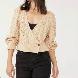 FREE People Olive You Cardi in Macadamia XS